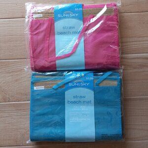 NWT Sun & Sky Straw Beach Mats